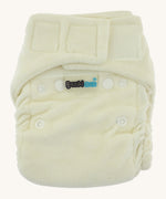 Bambinex bamboo size 1 nappy in cream available at Babipur. Features a velcro fastener and comes in 2 sizes.