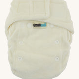 Bambinex bamboo size 2 nappy in cream available at Babipur. Features a velcro fastener and comes in 2 sizes.