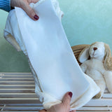 Bambinex paper liner on top of a Bambinex reusable bamboo nappy, buy now at Babipur.