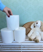 Three rolls of Bambinex Disposable Paper Nappy Liners for reusable nappies, designed to catch poo, for sale at Babipur.