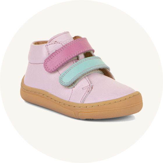 Froddo Barefoot First Step Kids Shoes in Pink to represent kids and baby barefoot shoes, for sale at Babipur.