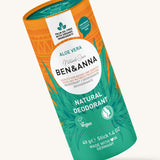 Ben & Anna aloe vera paper stick deodorant available at Babipur. A natural deodorant made in Germany