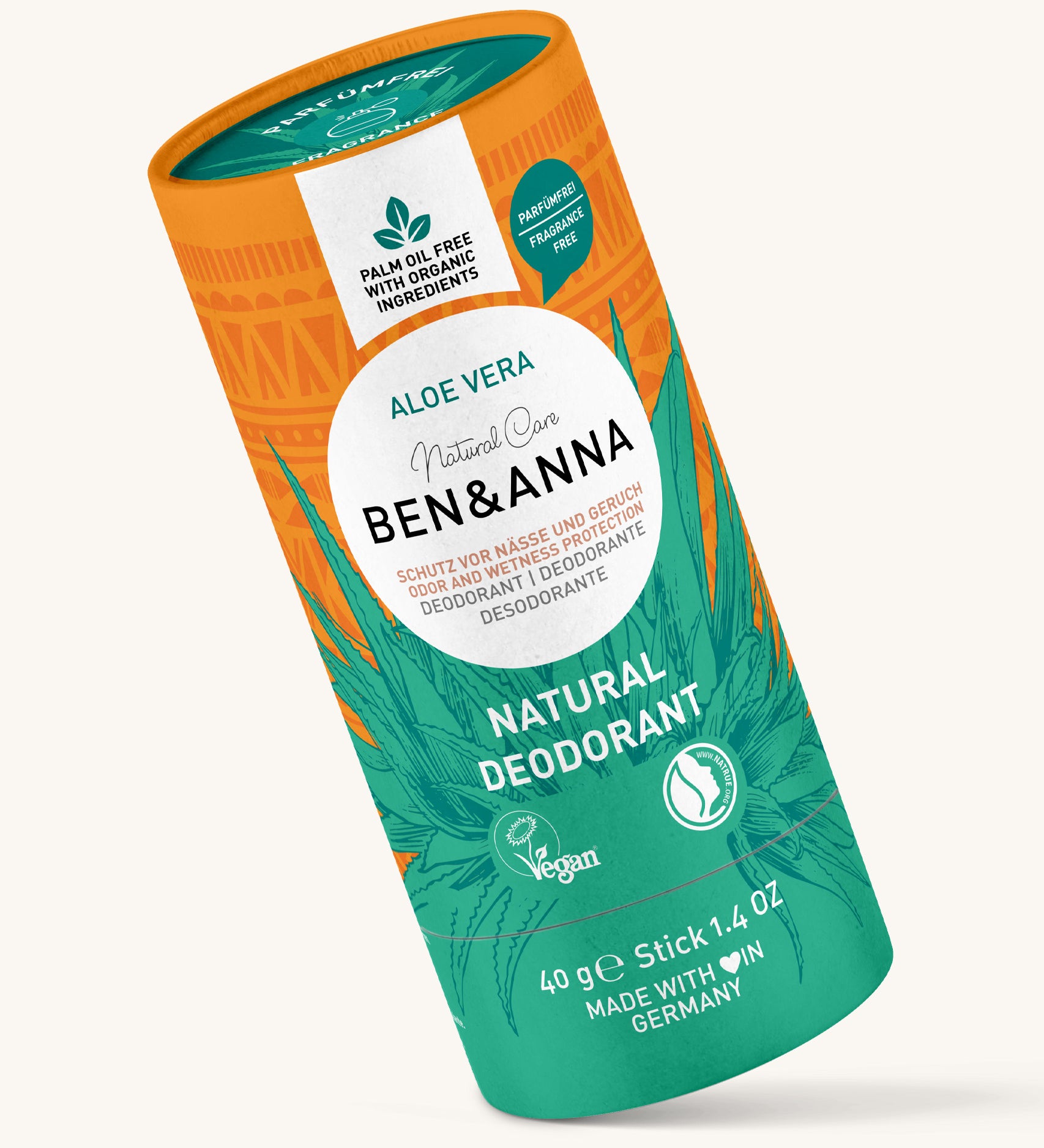 Ben & Anna aloe vera paper stick deodorant available at Babipur. A natural deodorant made in Germany