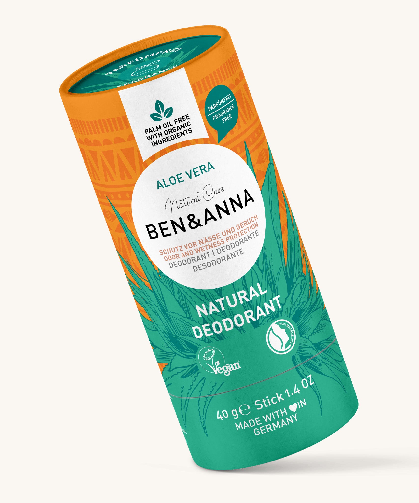 Ben & Anna aloe vera paper stick deodorant available at Babipur. A natural deodorant made in Germany