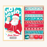 Festive Billes & Co Santa Marbles Treasure Box includes 53 coloured glass marbles in icy blues and glossy reds. Signed by Santa himself on the hidden treasure compartment.