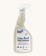 Bio-D vegan and cruelty free cotton fresh fabric refresher liquid in a 500ml spray bottle