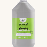 A 5L bottle of the Bio-D handwash in lime and aloe vera available at Babipur. 
