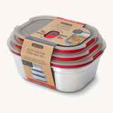 Black + Blum microwave safe, leakproof stainless steel mixed size lunchbox set available  at Babipur.