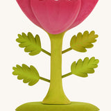 Bumbu Wooden Large Pink Flower on a plain background