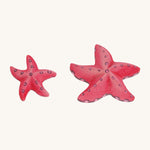 Bumbu Wooden Red Starfish Set on a plain background.