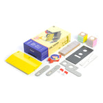 The Candylab Rocket Fuel Station parts with its cardboard box packaging