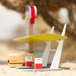 The Candylab Rocket Fuel Station from the side with desert scenery 