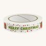 Merry Christmas paper tape on a cream background.