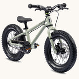 Early Rider Sage green Seeker 14 Inch wheel size children's mountain bike on a plain background