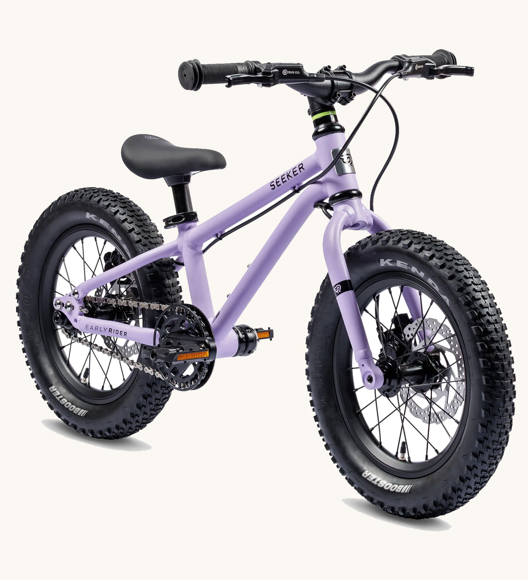 Early Rider Violet Haze Seeker 14 Inch wheel size children's mountain bike on a plain background