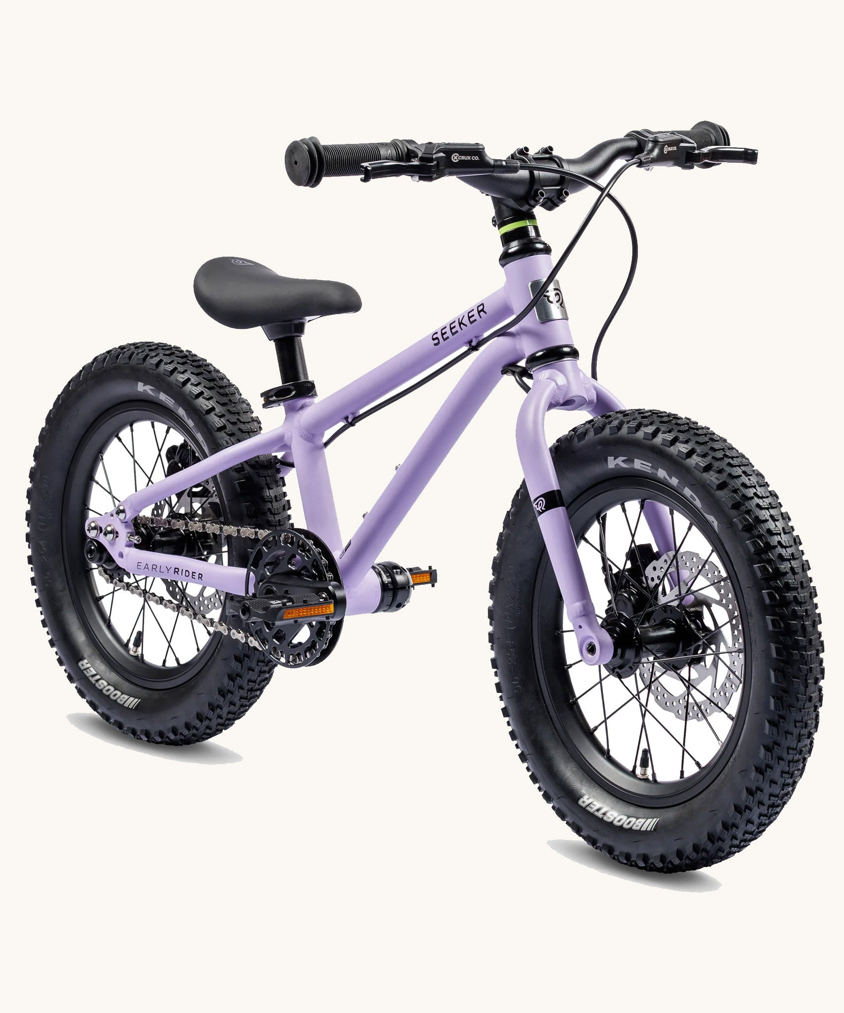 Early Rider Violet Haze Seeker 14 Inch wheel size children's mountain bike on a plain background