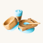 Eco Rascals Blue Snail Plate, Feeder Cup, Bowl & Spoon Gift Set