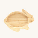 Eco Rascals Bamboo Bamboo Rabbit Plate, on a cream background