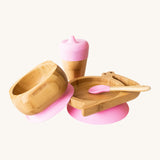 Eco Rascals Pink Snail Plate, Feeder Cup, Bowl & Spoon Gift Set