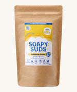 Ecoliving soapy suds dishwasher powder in fragrance free available at Babipur. Powder comes in a brown recycled cardboard pouch