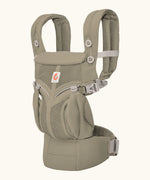 Ergobaby omni 360 cool air mesh baby carrier in soft olive green with grey buckles