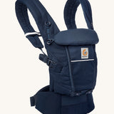 Ergobaby Adapt  SoftFlex™ Mesh Baby Carrier in Midnight Blue. Side view. 
