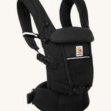 Ergobaby Adapt  SoftFlex™ Mesh Baby Carrier in Onyx Black. Side view. 