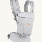 Ergobaby Adapt  SoftTouch™  Cotton Baby Carrier in Pearl Grey. Side view.