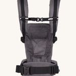 Ergobaby Adapt  SoftFlex™ Mesh Baby Carrier in Graphite Grey. Back view showing 'H' position shoulder straps. 
