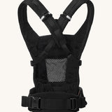 Ergobaby Adapt  SoftFlex™ Mesh Baby Carrier in Onyx Black. Back view showing cross over shoulder straps. 