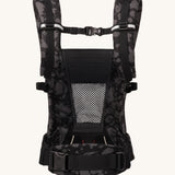 Ergobaby Adapt  SoftFlex™ Mesh Baby Carrier in Onyx Bloom. Back view showing 'H' position shoulder straps. 