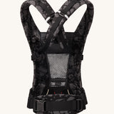 Ergobaby Adapt  SoftFlex™ Mesh Baby Carrier in Onyx Bloom. Back view showing cross over shoulder straps. 