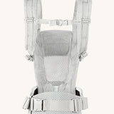 Ergobaby Adapt  SoftFlex™ Mesh Baby Carrier in Pearl Grey. Back view showing 'H' position shoulder straps. 