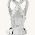 Ergobaby Adapt  SoftFlex™ Mesh Baby Carrier in Pearl Grey. Back view showing cross over shoulder straps. 