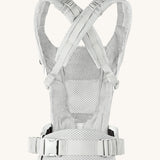Ergobaby Adapt  SoftFlex™ Mesh Baby Carrier in Pearl Grey. Back view showing cross over shoulder straps. 