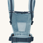 Ergobaby Adapt  SoftFlex™ Mesh Baby Carrier in Slate Blue. Back view showing 'H' position shoulder straps. 