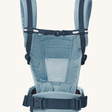 Ergobaby Adapt  SoftFlex™ Mesh Baby Carrier in Slate Blue. Back view showing 'H' position shoulder straps. 