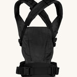 Ergobaby Adapt  SoftTouch™  Cotton Baby Carrier in Onyx Black. Back view showing cross over shoulder straps.