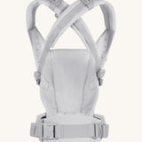 Ergobaby Adapt  SoftTouch™  Cotton Baby Carrier in Pearl Grey. Back view showing cross over shoulder straps.