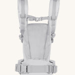 Ergobaby Adapt  SoftTouch™  Cotton Baby Carrier in Pearl Grey. Back view showing 'H' position shoulder straps. 