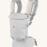 Ergobaby Adapt  SoftTouch™  Cotton Baby Carrier in Pearl Grey. Side view.