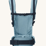 Ergobaby Adapt  SoftTouch™  Cotton Baby Carrier in Slate Blue. Back view showing 'H' position shoulder straps. 
