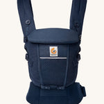 Ergobaby Adapt  SoftFlex™ Mesh Baby Carrier in Midnight Blue. Front view. 
