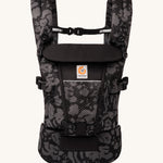Ergobaby Adapt  SoftFlex™ Mesh Baby Carrier in Onyx Bloom. Front view. 