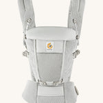 Ergobaby Adapt  SoftFlex™ Mesh Baby Carrier in Graphite Grey. Front view. 