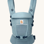Ergobaby Adapt  SoftFlex™ Mesh Baby Carrier in Slate Blue. Front view. 