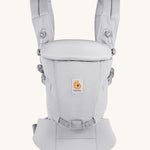 Ergobaby Adapt  SoftTouch™  Cotton Baby Carrier in Pearl Grey. Front view.