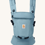 Ergobaby Adapt  SoftTouch™  Cotton Baby Carrier in Slate Blue. Front view.