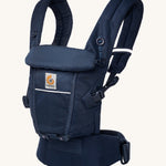 Ergobaby Adapt  SoftFlex™ Mesh Baby Carrier in Midnight Blue. Side view. 