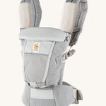 Ergobaby Adapt  SoftFlex™ Mesh Baby Carrier in Graphite Grey. Side view. 